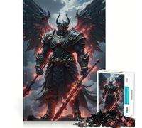 Guerrier ailé avec lances Puzzle 1000 pièces pour Adultes Jeu de Concentration Découpe Laser de qualité supérieure Activité familiale Amusante en soirée (50x75cm)