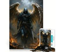 Guerrier ailé en Armure Sombre Puzzle de 1000 pièces pour Adolescents Jeu de réflexion Amusant et sans accroc Une façon captivante de Passer Le Temps (38x52cm)