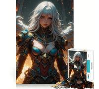 Guerrier Angélique Puzzle de 1000 pièces pour Adolescents Jeu Stimulant Le Cerveau Emboîtement précis sans espaces Activité relaxante en Groupe à l'intérieur (50x75cm)