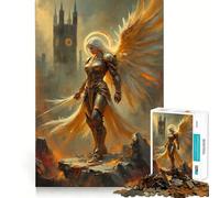 Guerrier angélique Puzzle de 1000 pièces pour Adultes Jeu de logique Découpe de précision Bords Lisses pour Les réunions de Famille (50x75cm)