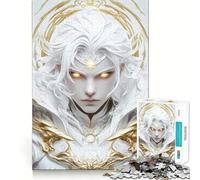 Guerrier aux Cheveux Blancs Puzzle de 1000 pièces Jeu créatif et d'habileté Emboîtement Parfait Aucune pièce détachée Activité de Partage et de complicité avec Les Proches (50x75cm)