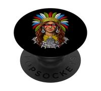 Guerrier aztèque civilisation aztèque Guerrier Maya Culture PopSockets PopGrip Adhésif