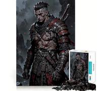 Guerrier blessé dans Un Univers de Dark Fantasy Puzzle Adulte de 1000 pièces Jeu de mémoire Découpe de Haute précision Activité Manuelle Exercice Mental Calme à Faire à la Maison (50x75cm)