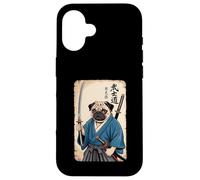 Guerrier Carlin samouraï avec épée Katana Bushido en Kimono Coque pour iPhone 16