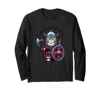 Guerrier Chat Viking Varangian Purr-Guard drôle Manche Longue