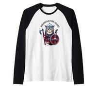 Guerrier Chat Viking Varangian Purr-Guard drôle Manche Raglan
