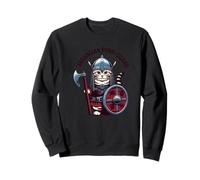 Guerrier Chat Viking Varangian Purr-Guard drôle Sweatshirt