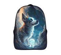 guerrier chien sac à ordinateur portable 2 compartiment solide étudiants sac d'école elèves de lécole art fantastique 3d imprimé sac à dos d'école-16,garçon fille pour l'école les voyages affaires
