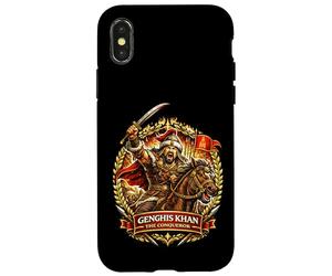 Guerrier conquérant Gengis Khan Coque pour iPhone X/XS