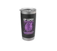 Guerrier de sensibilisation à l'épilepsie Cerveau éclair Gobelet isotherme en acier inoxydable double paroi