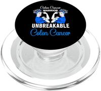 Guerrier du Cancer Colorectal incassable de Sensibilisation au Cancer du côlon PopSockets PopGrip pour MagSafe