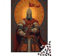 Guerrier du XIIIe siècle en Armure Tenant Une épée géante 1000 Pièces, Puzzle Impossible pour Adultes, Cadeaux, pour Enfants70x50cm/1000pcs