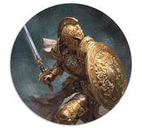 Guerrier en Armure dorée, Tenant Une épée et Un Bouclier 1000pcs (67.5x67.5cm) Puzzles Adaptés Aux Adultes Et Aux Personnes Âgées De 14 Ans Et Plus