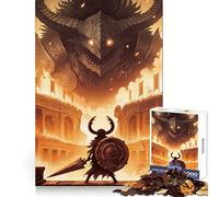 Guerrier Face à Un démon Colossal Puzzle de 1000 pièces pour Adultes Exercice Mental, détente et Divertissement Ajustement Parfait Cadeau Unique (38x26cm)