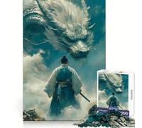 Guerrier Face à Un Dragon dans Le Ciel Puzzle de 1000 pièces pour Adultes Exercice Mental, détente et Divertissement Ajustement Parfait Cadeau Unique (38x52cm)