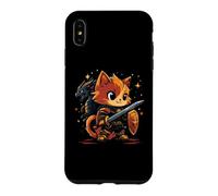 Guerrier Félin Mignon avec Son Acolyte Dragon Coque pour iPhone XS Max