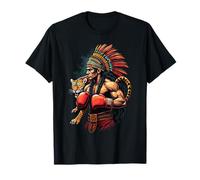 Guerrier Inca Boxe Mexicain avec Jaguar Spirit T-Shirt