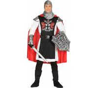 Guerrier médiéval héros dragon chevalier d'épée cape armure capuche, taille : 52 - 54 (L) couleur : noir