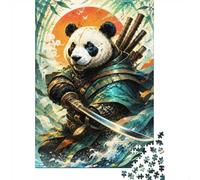 Guerrier Panda Puzzle Mini 1000 Pièces pour Adultes | 38x26cm Carton, Décoration de Chambre, Surface Lisse, Cadeau Réunion, Entraînement Cérébral