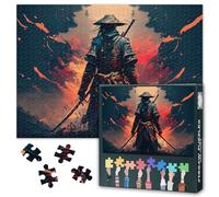 Guerrier Puzzles 1000 Pièces, Samouraï avec l'épée Puzzle Adulte, Puzzle 1000 Pièces Puzzles pour Adultes, Puzzle Impossible Jeu d'adresse pour Toute la Famille 70x50cm