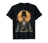 Guerrier samouraï Africain Katana Black History Month Bushido T-Shirt