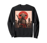 Guerrier Samouraï Chinois à crête Vintage Japonais Ukiyo-e Sweatshirt