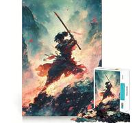 Guerrier samouraï en Action, Puzzle de 1000 pièces pour Adultes, Jeu cognitif et Amusant à Assembler Ensemble, pièce de Collection (38x26cm)