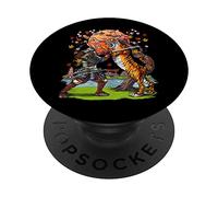 Guerrier Samouraï Japonais Combattant Tigre Arts Martiaux PopSockets PopGrip Adhésif