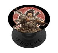 Guerrier samouraï Musashi, Chasseur d'épée Japonais PopSockets PopGrip Adhésif