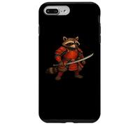 Guerrier Samouraï Raton Laveur avec épée et Armure Coque pour iPhone 7 Plus/8 Plus
