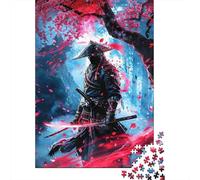 Guerrier samouraï Set Puzzle 1000 Pièces pour Hobbyistes, Papier Épais, Décoration Intérieure, Cadeau Nouvel an, Relaxation Maison, Jeu Cérébral 38x26cm/1000pcs