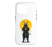 Guerrier Samouraï Soleil Doré Armure Japonaise Art Coque pour iPhone 16 Pro