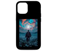 Guerrier samouraï surplombant Le crépuscule Tranquille du Champ au Clair de Lune Coque pour iPhone 12/12 Pro