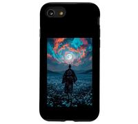 Guerrier samouraï surplombant Le crépuscule Tranquille du Champ au Clair de Lune Coque pour iPhone SE (2020) / 7/8