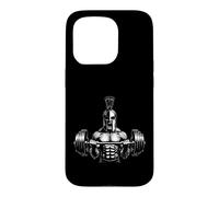 Guerrier Spartiate Haltère Force Motivation Fitness Coque pour iPhone 15 Pro