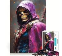 Guerrier squelettique avec épée Puzzle de 1000 pièces pour Adolescents Jeu cognitif Détente Lente Bordure Premium Cadeau de Noël 38x26cm