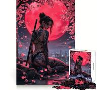 Guerrier tatoué sous la Lune de Sang Puzzle de 1000 pièces pour Adolescents Jeu de logique Stimulant Détente et clarté Cadeau d'anniversaire Surprise 38x26cm