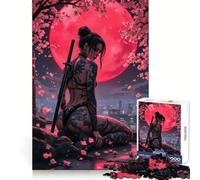 Guerrier tatoué sous la Lune de Sang Puzzle de 1000 pièces pour Adolescents Stimule la mémoire Amusant et Relaxant Bords précis Cadeau attentionné 38x52cm