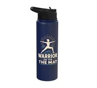 Guerrier Yoga Pose Meditation WARRIOR ON THE MAT Stainless Steel Insulated Water Bottle