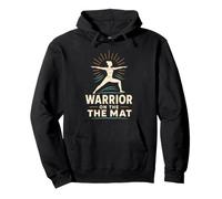 Guerrier Yoga Pose Meditation Warrior on The Mat Sweat à Capuche