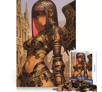 Guerrière angélique en armure dorée, personnage d'anime, puzzle de 1000 pièces pour adultes, idéal pour le développement cérébral et les loisirs Activité ludique et saine, parfaite pour Noël (50x75cm)