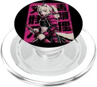 Guerrière Manga Anime Oreilles De Loup 大胆な日本語テキスト Japon PopSockets PopGrip pour MagSafe