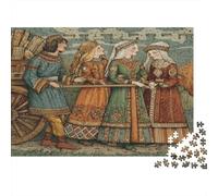 Guerrières Vikings, Style RenaissancePuzzles 1000 Pièces pour Adultes, Jeux Éducatifs, Décoration D'intérieur38x26cm/1000pcs