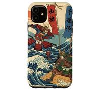 Guerriers samouraïs dans la Bataille Ukiyo-e Style Japonais Vague Coque pour iPhone 11