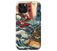 Guerriers samouraïs dans la Bataille Ukiyo-e Style Japonais Vague Coque pour iPhone 11 Pro