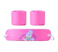 Gürtel Schwimmen Kinder - Auftriebsgürtel Armbänder Set Twill Polyester 185g | Schwimmhilfe Verstellbar 62x14,5cm 10-28kg 1,1-1, Mädchen | Pool See Meer Fluss Sicherheit Wassertrainin