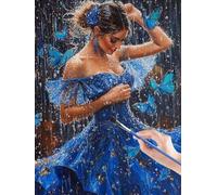 GUERUUIE Papillon Peinture Numero Enfant Adulte, Femme Peinture par Numero Adulte, Peinture Numero Enfant Numéro d'art Avec Pinceaux, Loisirs Créatifs Adultes, Activité Manuelle Adulte, 20x30cm JR-Y