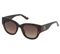 Guess Femme GU7681 52P Lunettes de soleil Injecté Havane Vert Carré Normale Ombré
