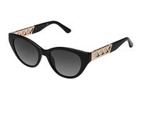 Guess Femme GU7698 01B Lunettes de soleil Injecté Noir Fumée Géométrique Normale Ombré