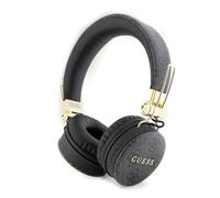 Guess Casque sans fil Cuir PU 4G – logo métal – Noir